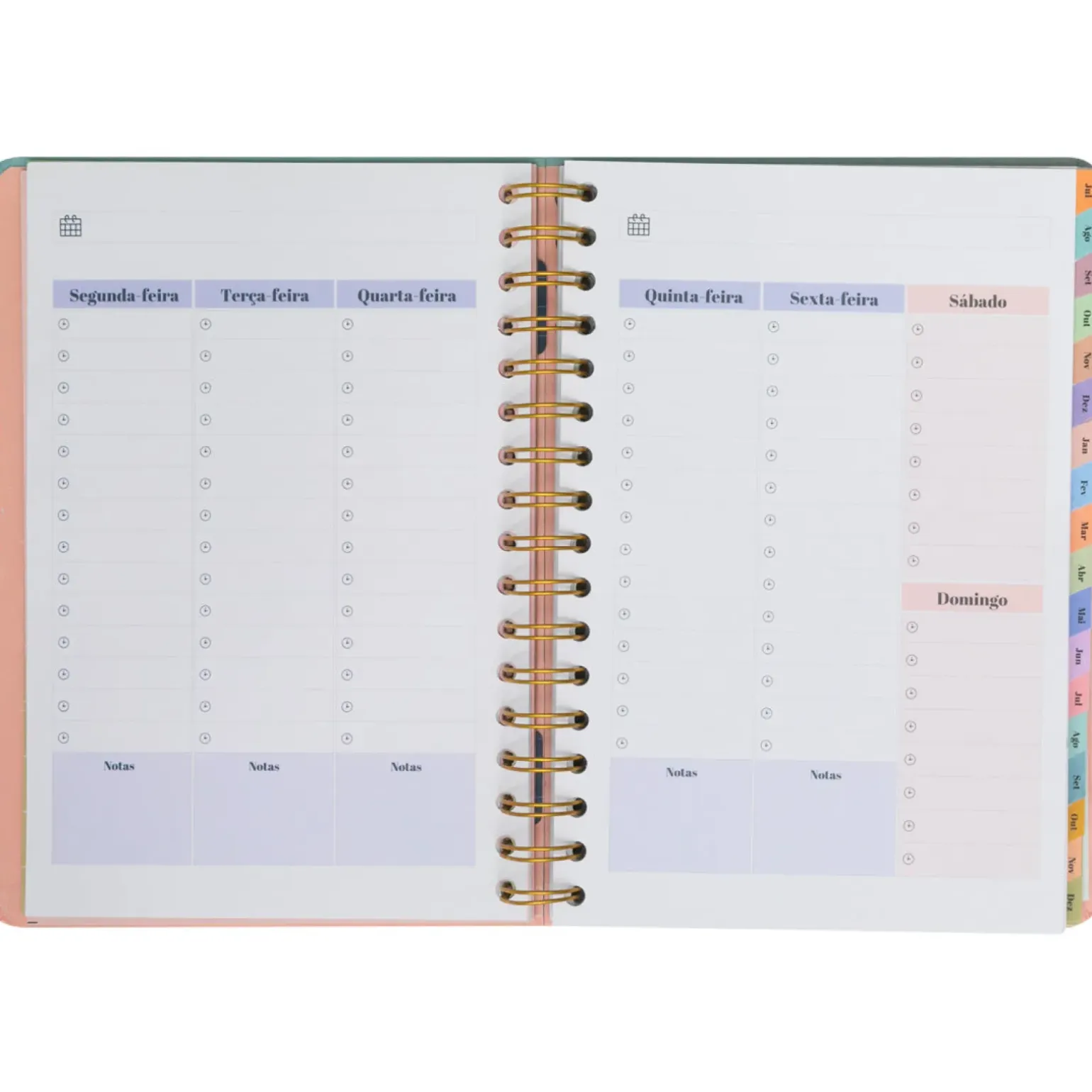 Agenda Office 24/25 Semanal Grande - Muitas Conquistas para Celebrar