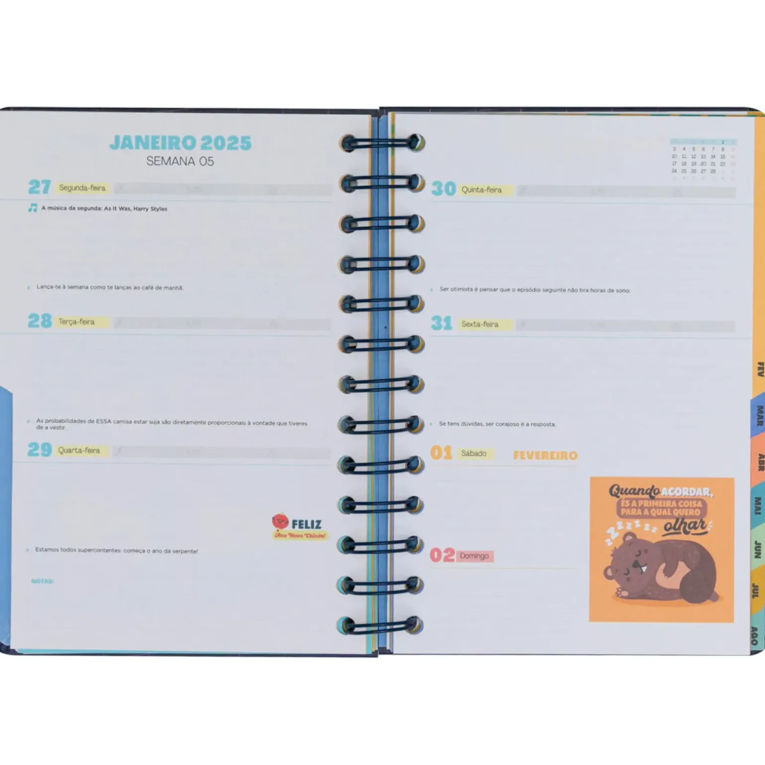 Agenda Wonder 24/25 Semanal Pequena - Planos que Prometem e Sonhos que Acontecem