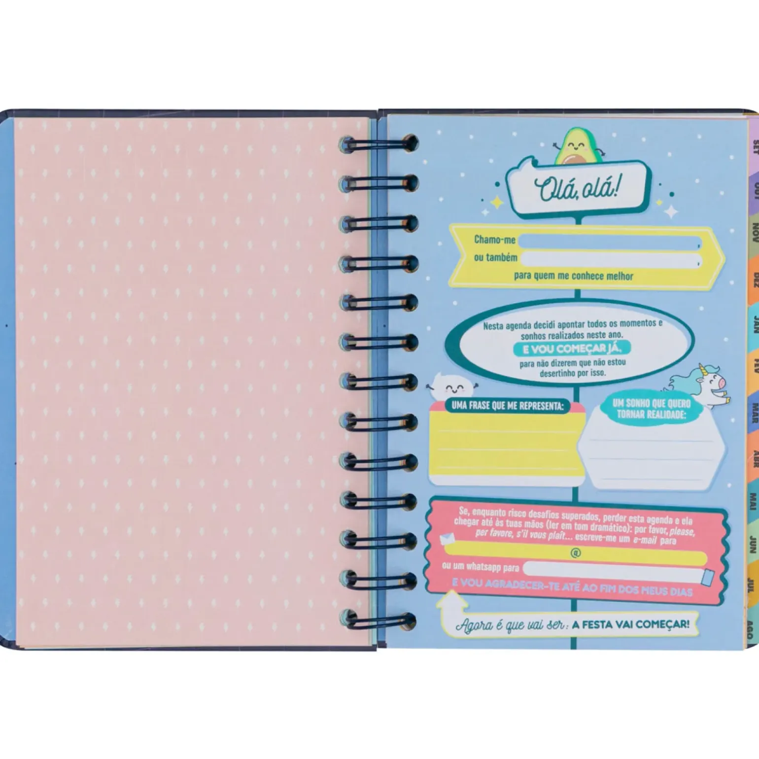 Agenda Wonder 24/25 Semanal Pequena - Planos que Prometem e Sonhos que Acontecem