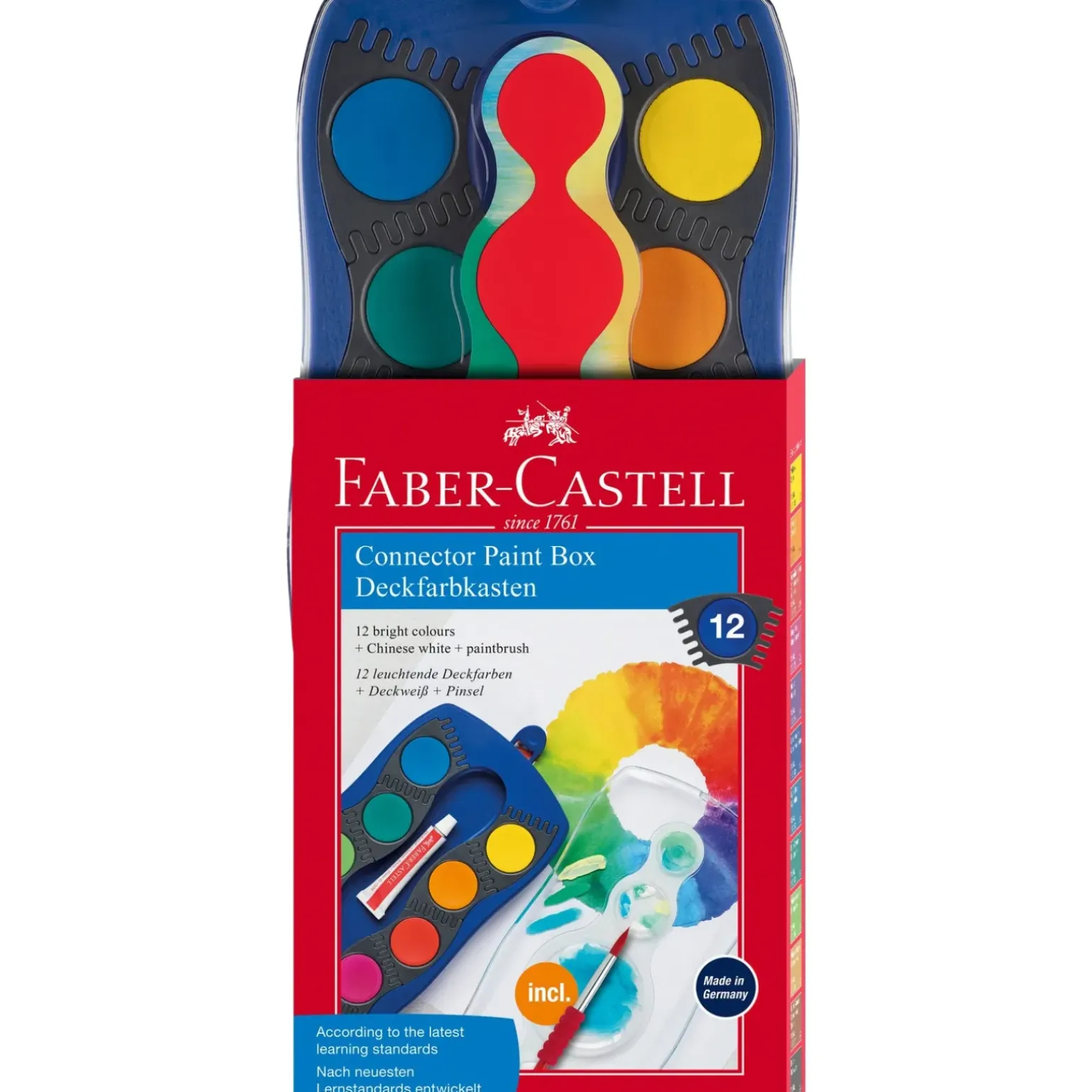 Aguarelas Caixa Azul + 1 Tubo Branco Opaco 12 unidades