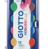 Aguarelas com 12 unidades Giotto