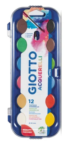 Aguarelas com 12 unidades Giotto