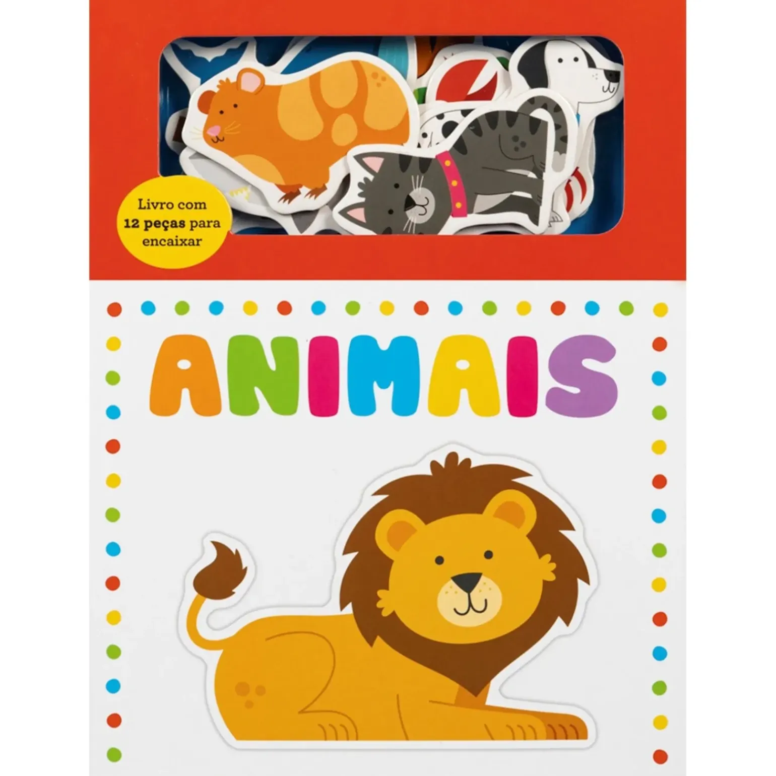 Animais - Livro com 12 Peças para Encaixar