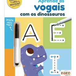 Aprende as Vogais com os Dinossauros: Livro de Atividades com Oferta de Caneta Mágica