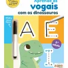 Aprende as Vogais com os Dinossauros: Livro de Atividades com Oferta de Caneta Mágica de Zero a Oito