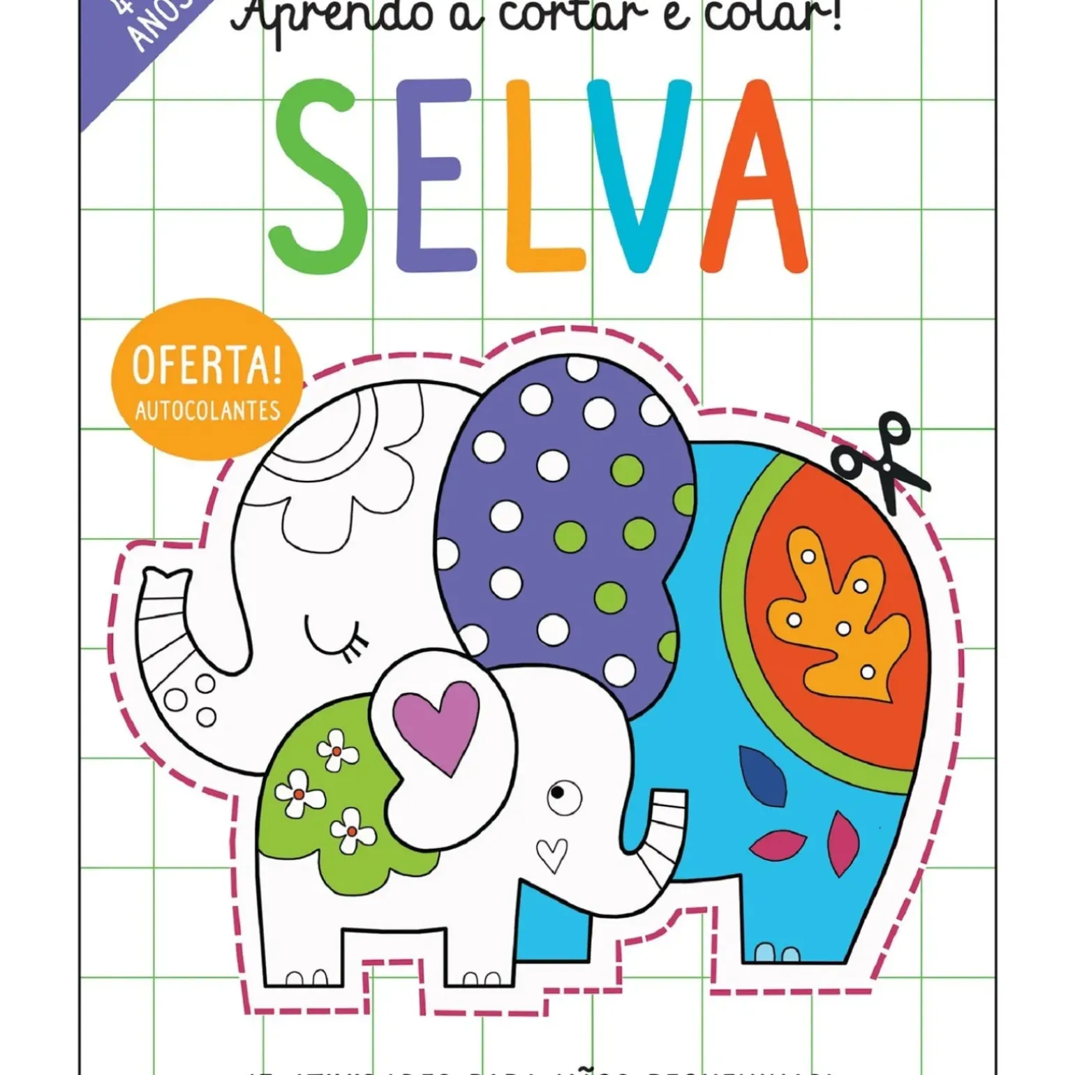 Aprendo a Cortar e Colar! - Selva de Elizabeth Golding - 15 Atividades para Mãos Pequeninas!