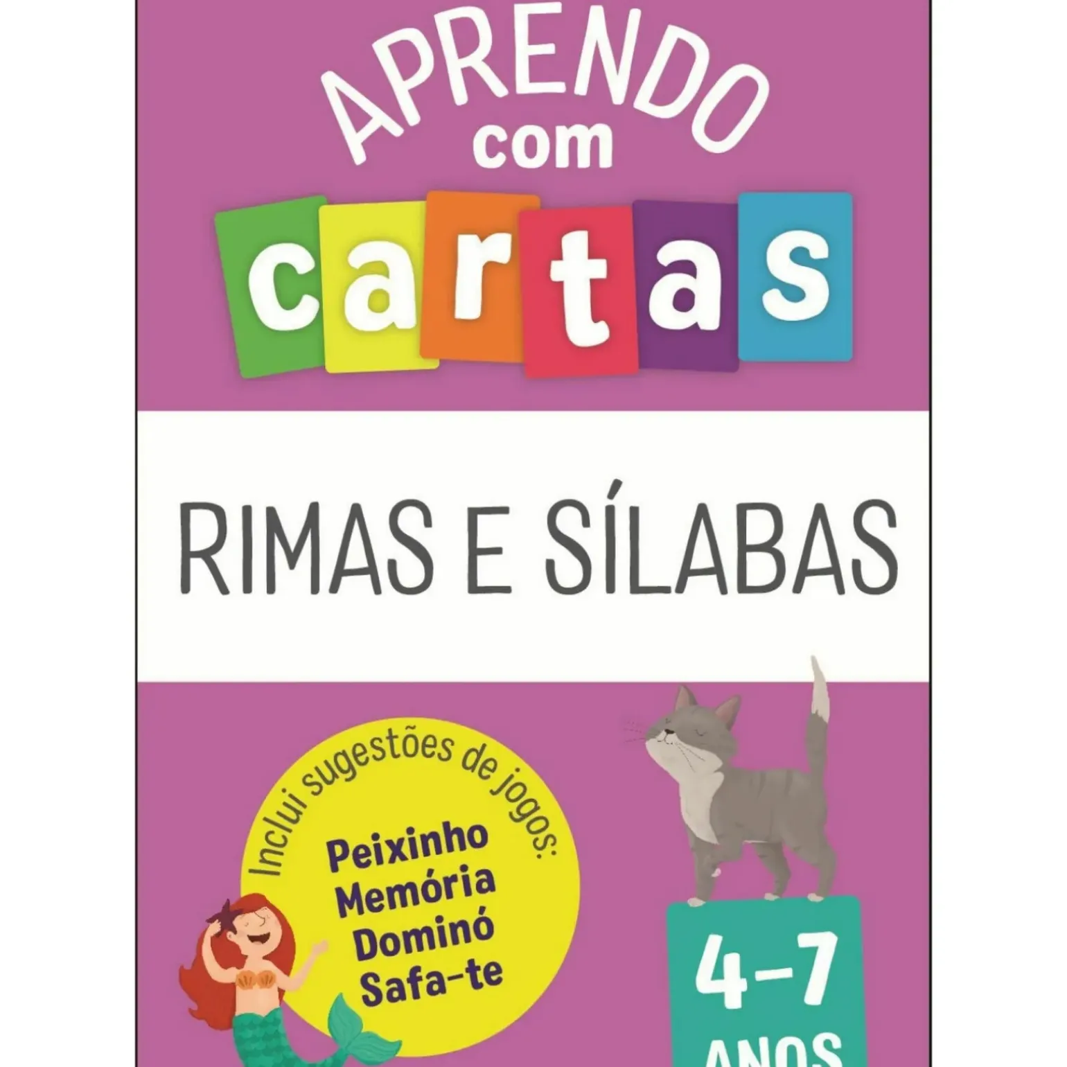 Aprendo com Cartas: Rimas e Sílabas 4-7 Anos