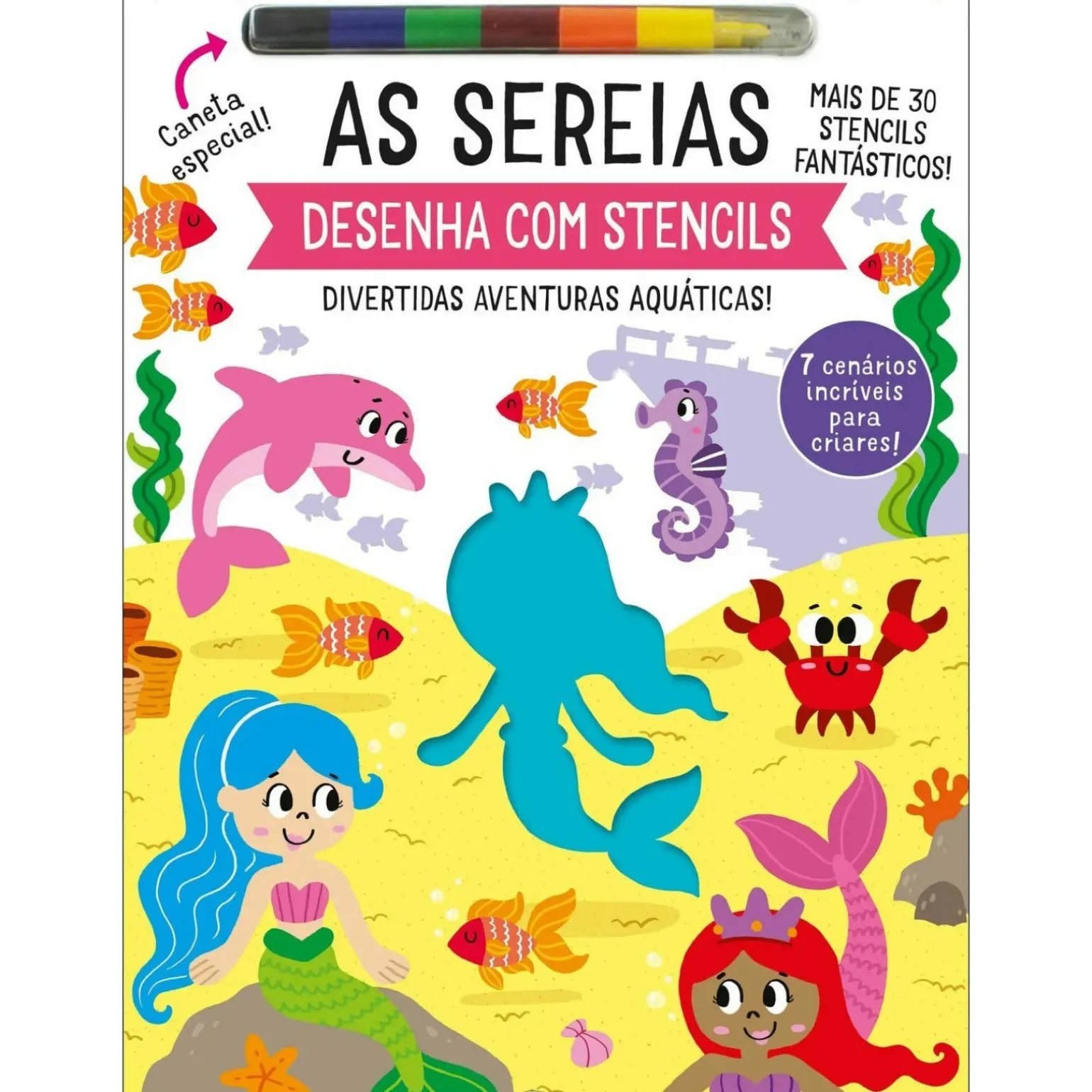 As Sereias - Desenha com Stencils de Elizabeth Golding