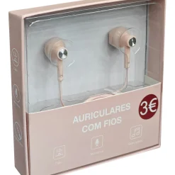 Auriculares com Fios Rosa Fusion