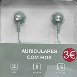 Auriculares com Fios Verde Fusion