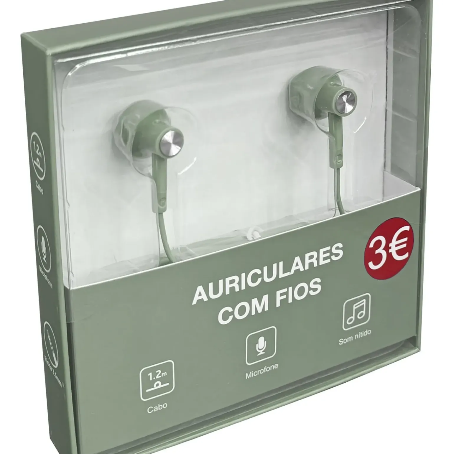 Auriculares com Fios Verde Fusion