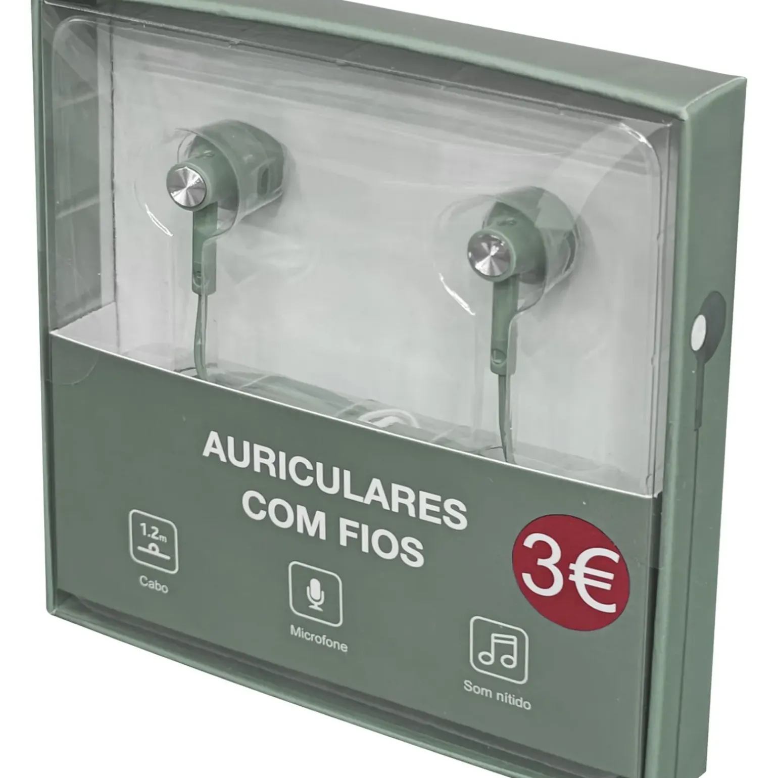 Auriculares com Fios Verde Fusion