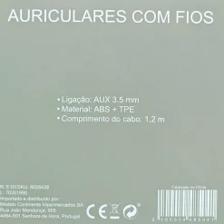 Auriculares com Fios Verde Fusion