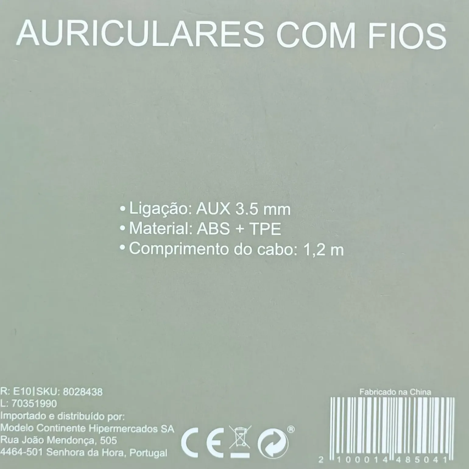 Auriculares com Fios Verde Fusion