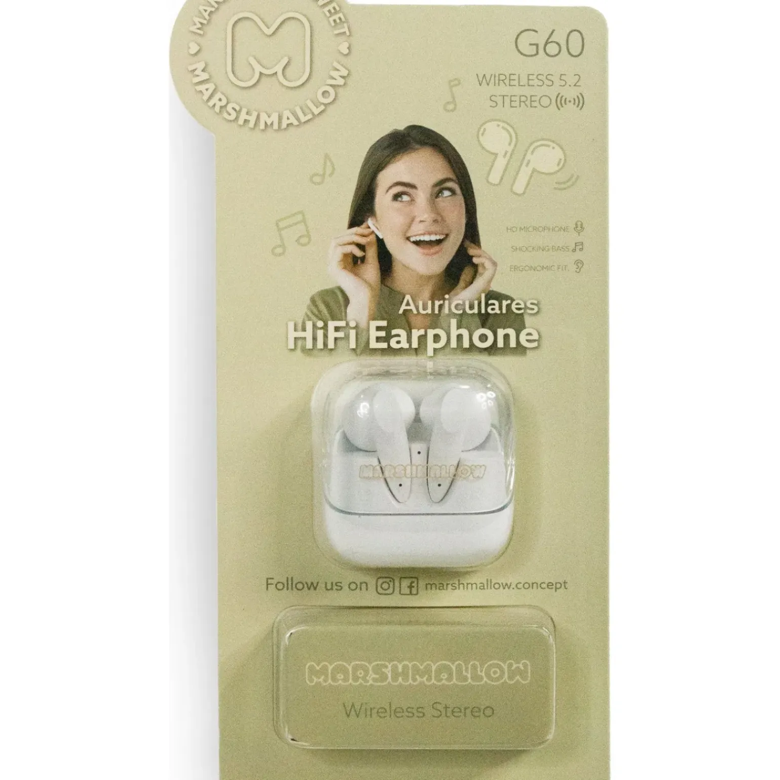 Auriculares Sortido Marshmallow