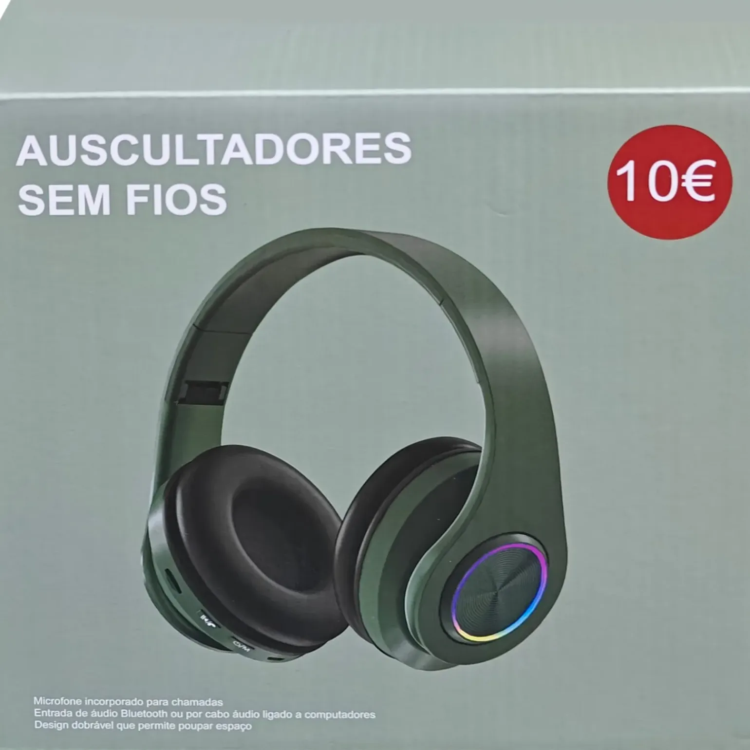 Auscultadores Sem Fios Verde Fusion