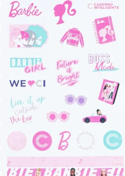 Autocolantes Folha A5 Barbie Caderno Inteligente