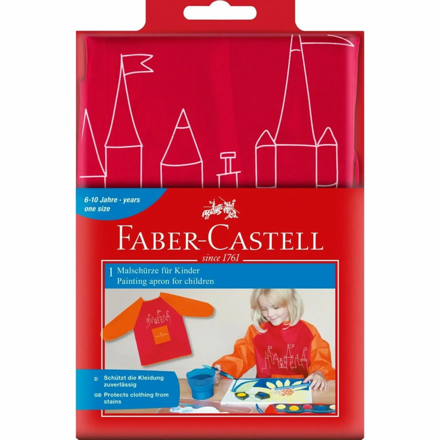 Bata 6-10 Anos Vermelho/Laranja Faber Castell