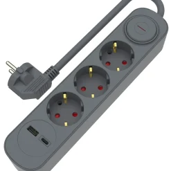 Bloco Cinza 3Tom Com Int 1Usb 1,5M