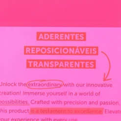 Bloco de Notas Aderente 7.5 x 7.5cm Transparente Rosa Note!
