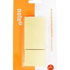 Bloco de Notas Aderente 5 x 4 x 3cm 3 unidades Amarelo Note!