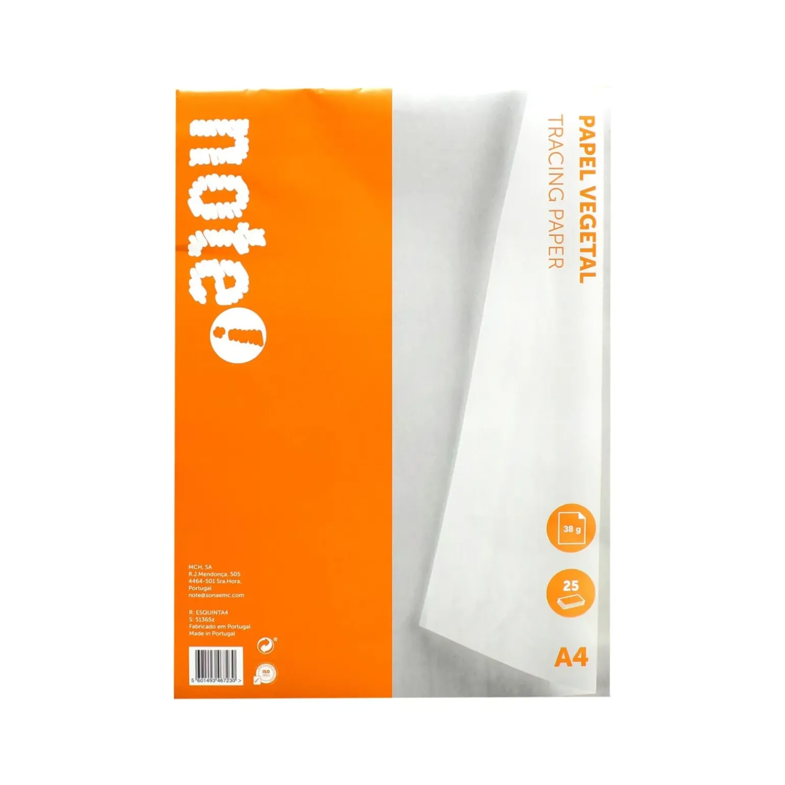 Bloco de Papel Vegetal A4 25 Folhas Note!