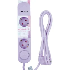 Bloco Lilás 3Tom Com Int 1Usb 1,5M