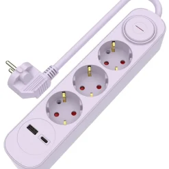 Bloco Lilás 3Tom Com Int 1Usb 1,5M