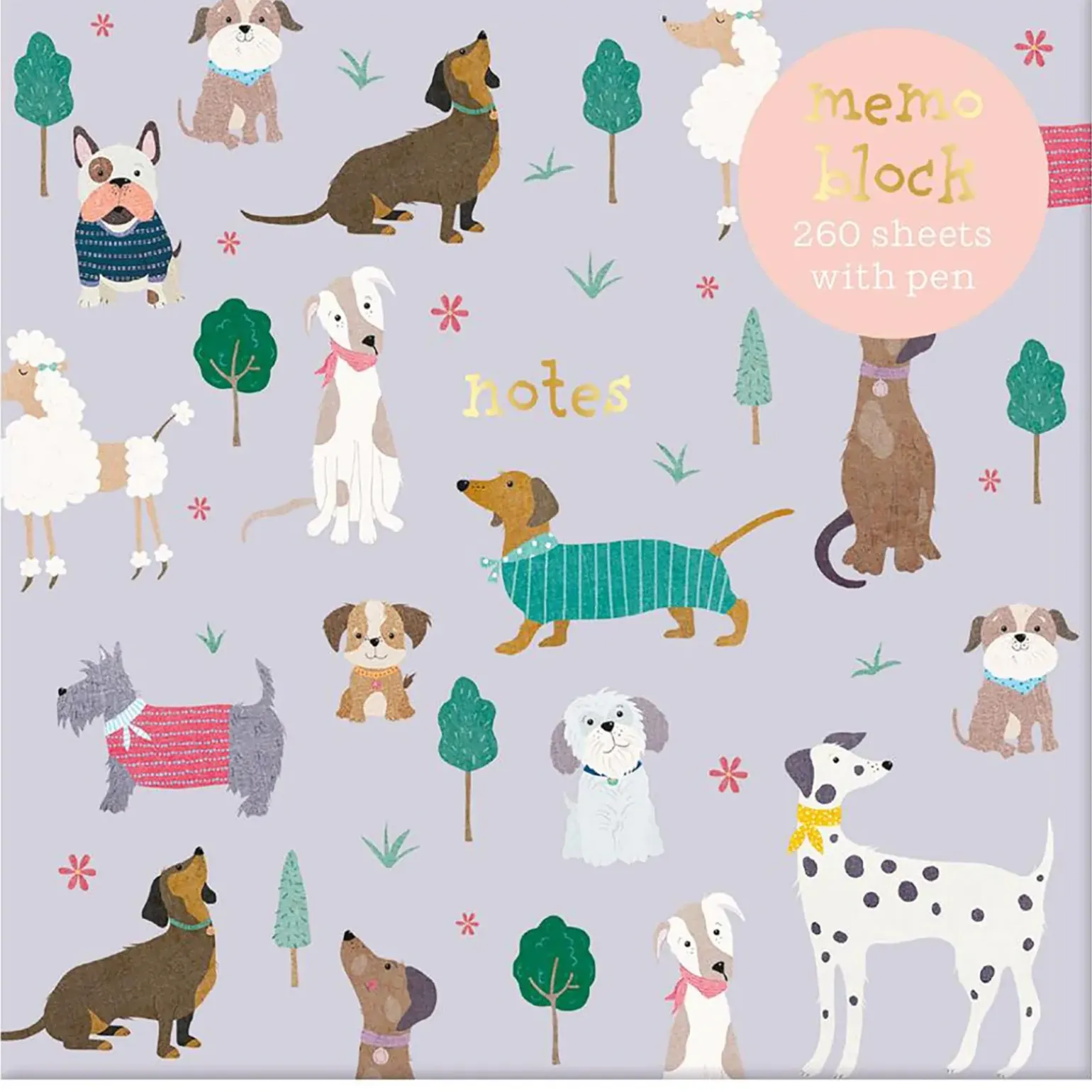 Bloco Memo com Caneta - Puppies