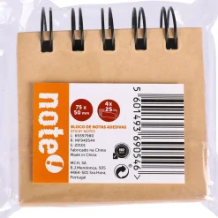 Bloco Notas Aderente 7,5*5Cm 25 Folhas 4 Unidades Note!