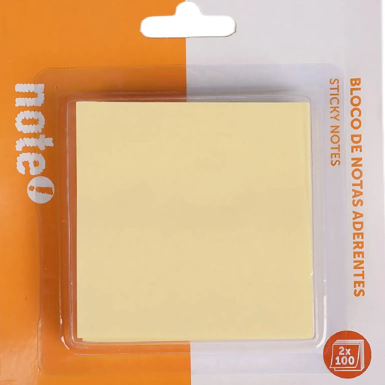 Bloco Notas Aderente 76*76Mm 2*100 Folhas Amarelo Note!