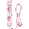 Bloco Rosa 3Tom C/Int 1Usb 1,5M