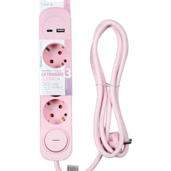 Bloco Rosa 3Tom C/Int 1Usb 1,5M