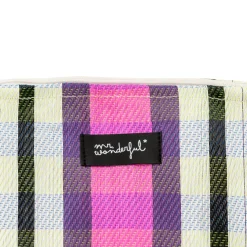 Bolsa Praia - Roxo, Branco E Preto