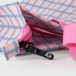 Bolsa Quadrados Azul Rosa - Hello Sunshine