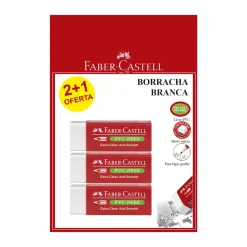 Borracha Branca 3 unidades Faber Castell