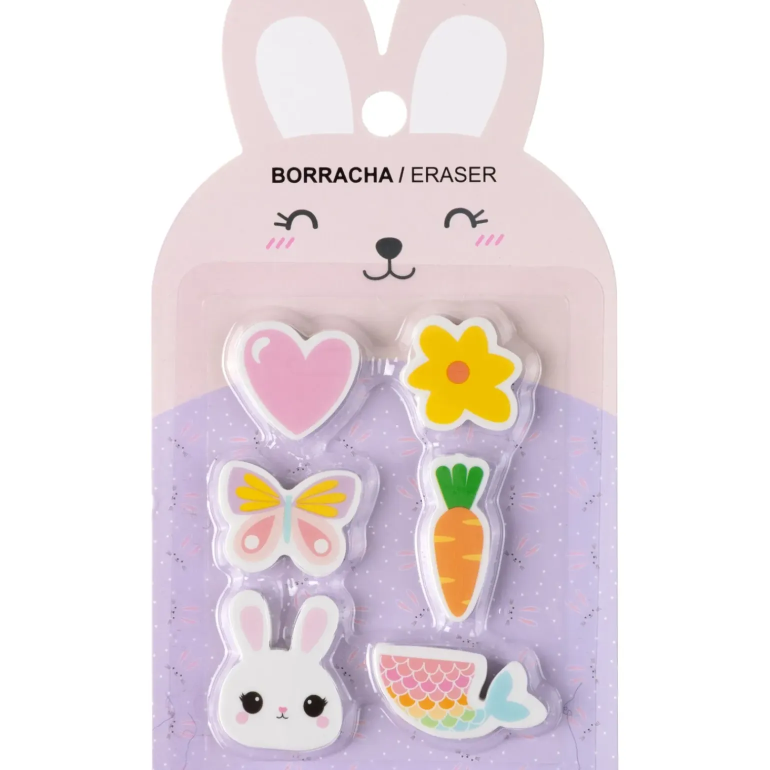 Borracha Fun Sort Bunny Joy 6 Unidades