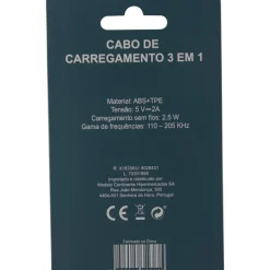 Cabo de Carregamento 3 em 1 Azul Fusion