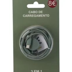 Cabo De Carregamento 3 Em 1 Verde Fusion