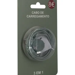 Cabo De Carregamento 3 Em 1 Verde Fusion