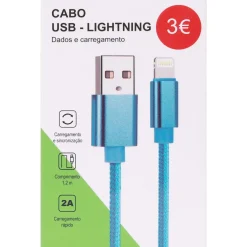 Cabo de Dado Lightning Telemóvel 120cm