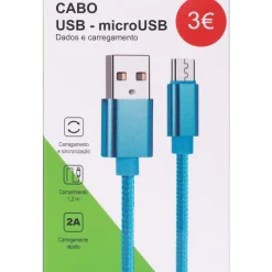 Cabo de Dado Micro USB Telemóvel 120cm