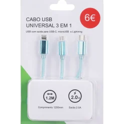 Cabos de Carregamento 3 em 1 Re-Connect