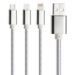 Cabo USB Universal 3 Em 1 Inspiration