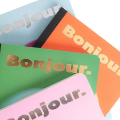 Caderno A5 - Bonjour Rosa Helio Ferretti