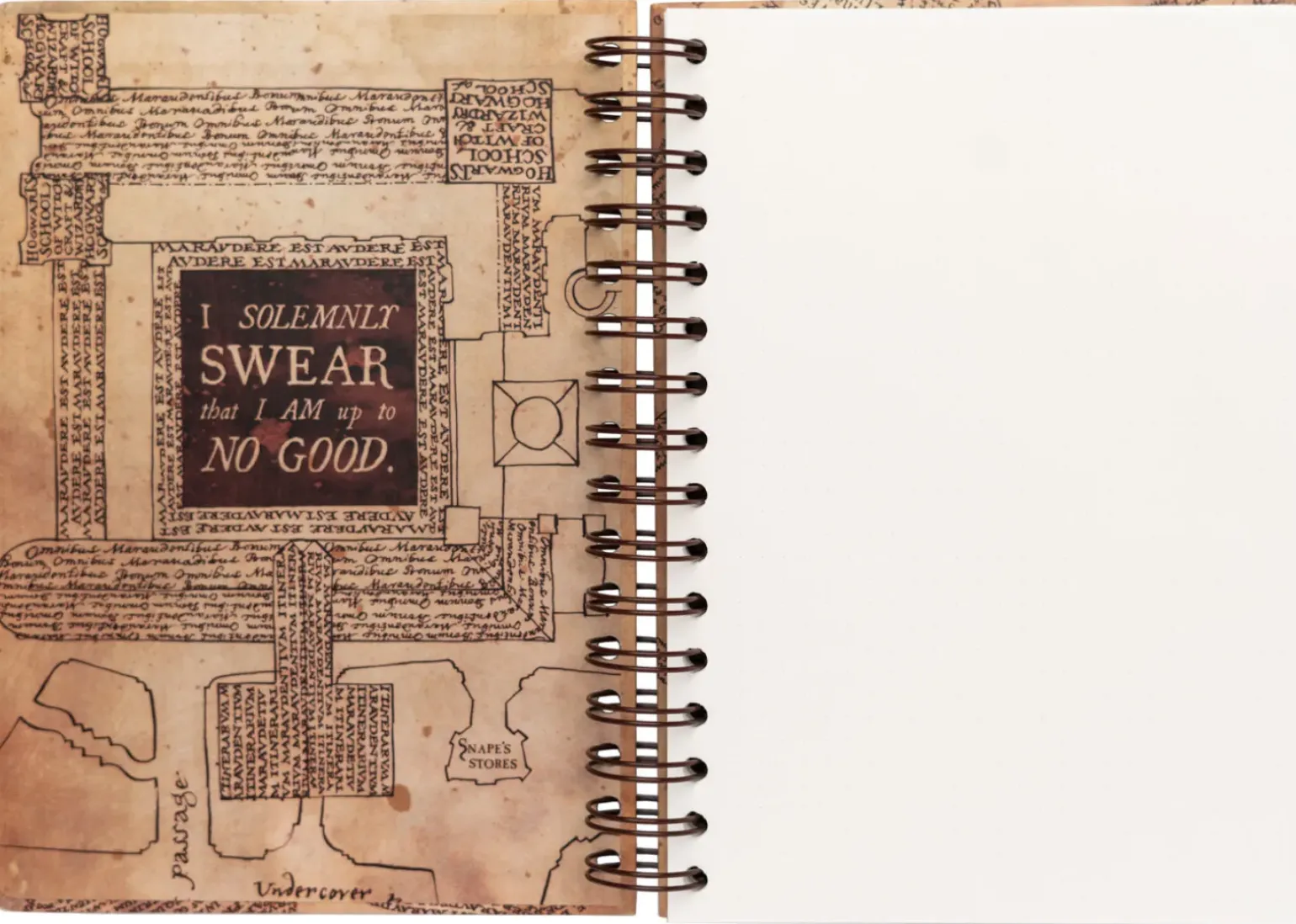 Caderno A5 Bullet - Harry Potter The Marauder's Map
