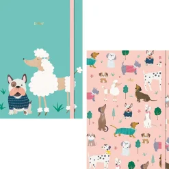 Caderno A5 com Elástico Sortido - Puppies