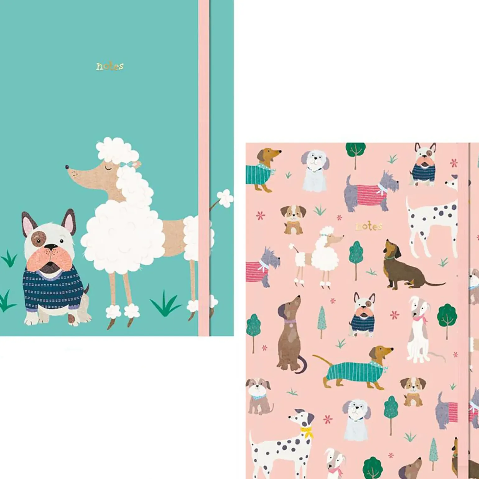 Caderno A5 com Elástico Sortido - Puppies