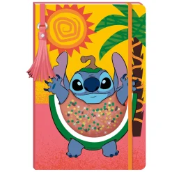 Caderno A5 Com Glitter Melancia Stitch