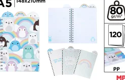 Caderno A5 C/Separadores - Arco-Íris